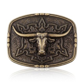 YBEATY Western Vintage Belt Buckle Cowboy Deer Cowgirl Rodeo Bull Belt Buckle for Men Women Boys