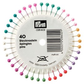 Prym Headpins, Silver, Bunt, 40 Stück