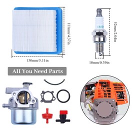 Haishine 799866 Carburettor Kit for 625e 675 675ex 725ex Engines Replace 794304 796707 790845 799871 Toro Craftsman 190CC Lawnmower with Spark Plug/Fuel Line/Air Filter