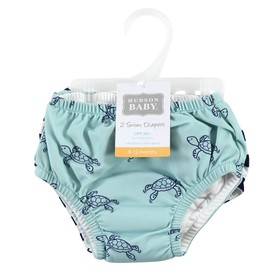 Hudson Baby Unisex Baby Swim Diapers, Sea Turtle, 12-18 Months