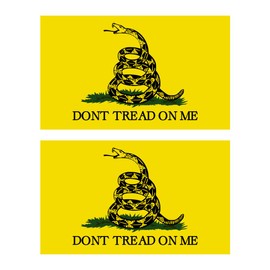 Gadsden Flag Sticker - Don't Tread On Me Sticker - 5 Inches - for Car Truck SUV Van Window Bumper Wall Laptop (Rectangle Vinyl)