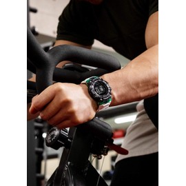 Casio G-SQUAD GBD-100 Series Watch, Limited Model / White x Green, Wristband