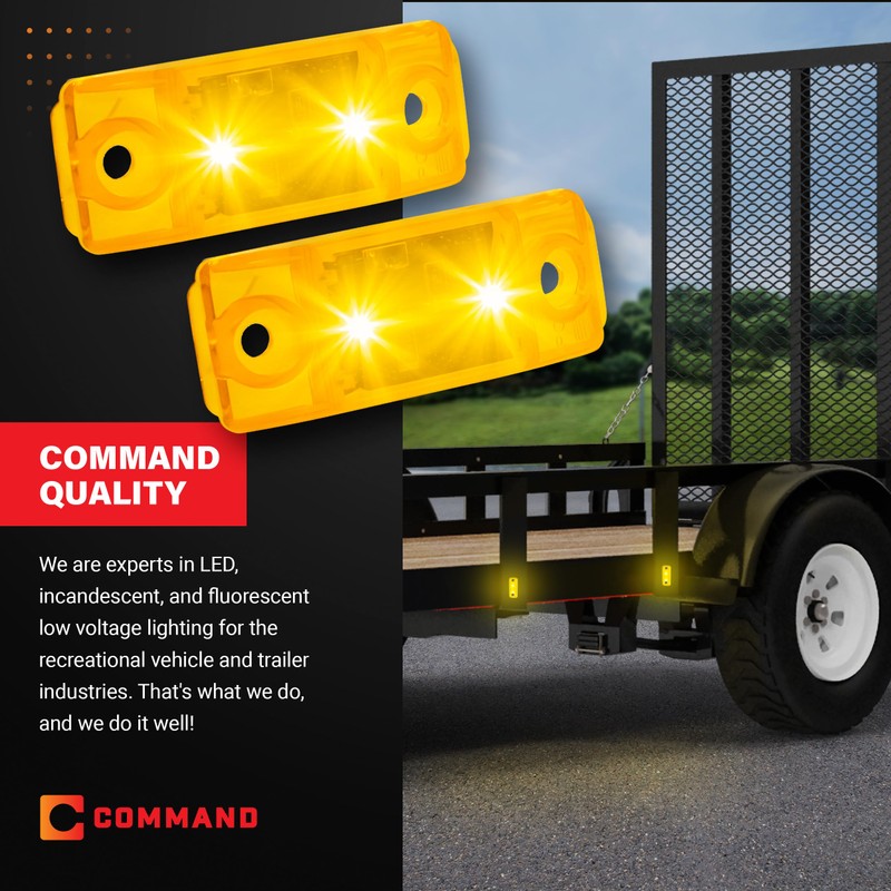 Command Electronics 12V LED Surface Mount Clearance Light – Modern