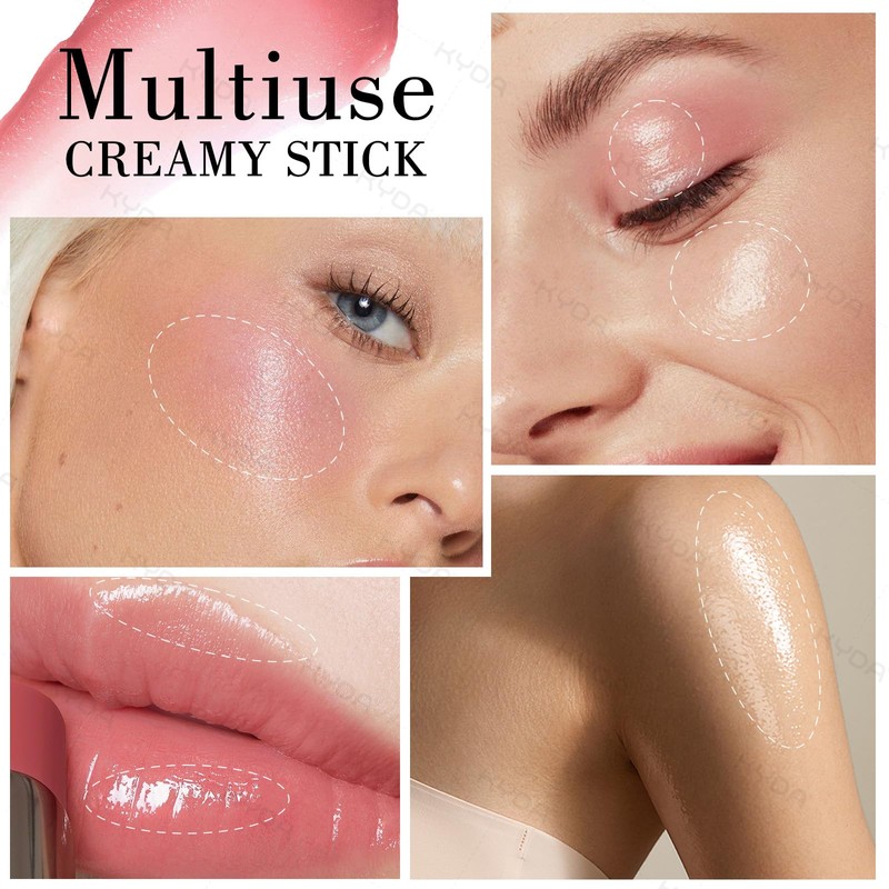 KYDA Pink Blush Stick, Dewy Glow Face Blusher, Radiance Balm