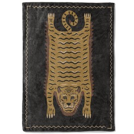 coedoaes Tiger Rug Style Fleece Blanket,50x60in,Oriental Vintage Inspired Black Throw Blankets,Soft Cozy Lightweight, Ideal for Bed Living Room Home Cool Meditation Cool Decor,Adults Gifts