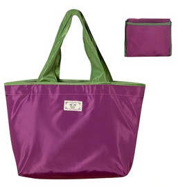 Reusable Grocery Bags Large Foldable Shopping Bag with Pocket Extra Wide Handle Cute Portable Durable Washable Beach Tote Bags for Women Kid's Toys Travel Picnic，Colorfast & Drawstring design（Purple）