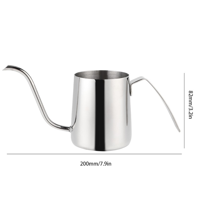 250ml Stainless Steel Coffee Pot Long Spout Kettle with Handle