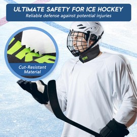 Hikeen Hockey Neck Guard,Premium Cut Resistant Neck Guard,Adjustable & Soft Hockey Neck Protector,Optimal Safety Ice Hockey Protection Equipment for Youth Adults and Kids
