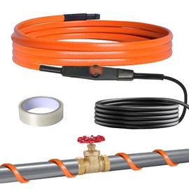 heninhill Frostschutz Heizkabel mit Thermostat 2M, Selbstregelndes Heizband Begleitheizung für Wasserleitung Pflanzen Dachrinnen