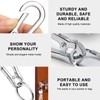 4 Pcs Metal Keychain Carabiner Clip - Key Ring Hoop