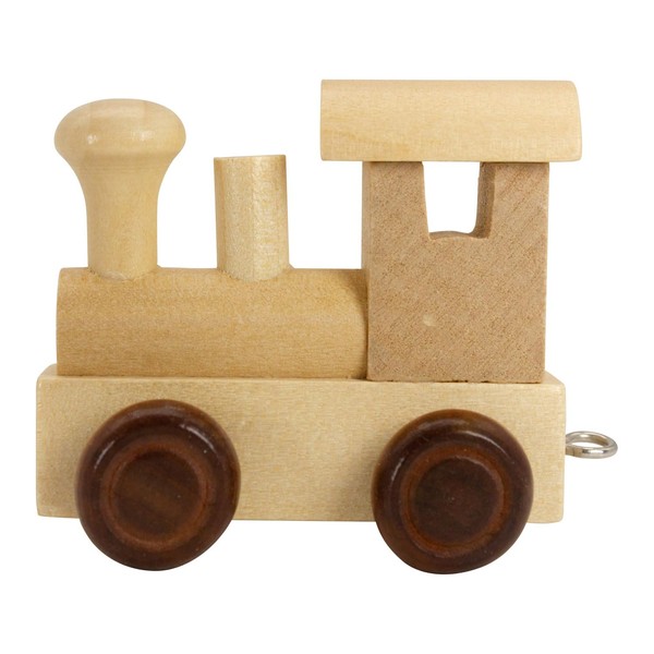 Carra in legno, lettere treno, Lok, Waggon, A-Z, nome a scelta (Lok)