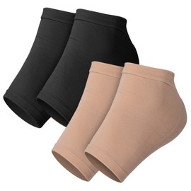 Healeved 2pairs Moisturizing Heel Sleeves for Men and Women Breathable Foot Supports to Prevent Cracking Washable Heel Braces for Comfort and Skin Care for Dry Feet