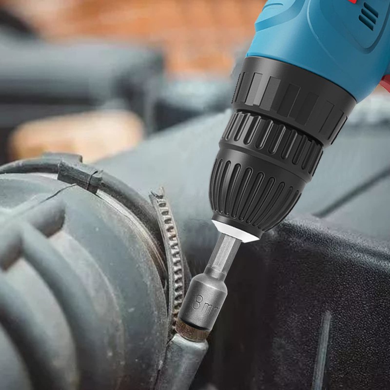 LDEXIN 10 Pcs Quick-Change Power Nut Driver Set 5/16" (8mm)