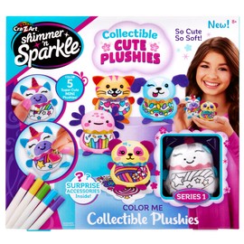Shimmer 'n Sparkle Color Me Collectible Plushies Series 1-5 Piece Mini Plushies with Scented Markers and Accessories Arts & Crafts Activity Gift Ages 6 and Up