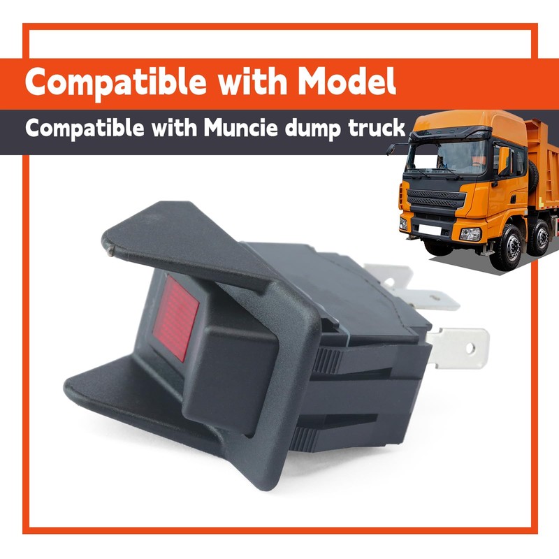 Mhrxusd 30T35687 3 Terminal Rocker Switch Compatible with Muncie Dump