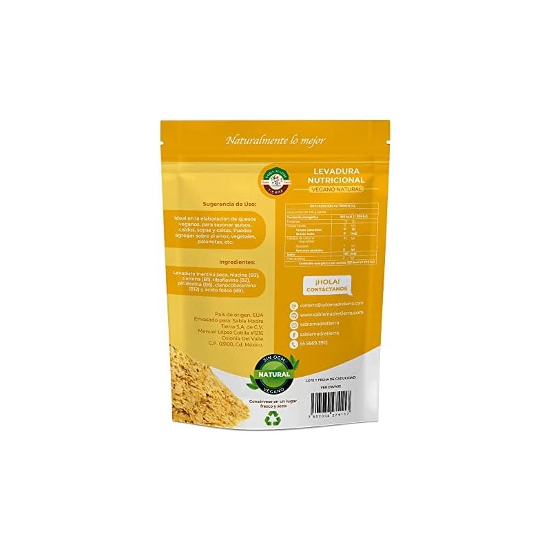 SABIA MADRE TIERRA - Levadura Nutricional 250gr