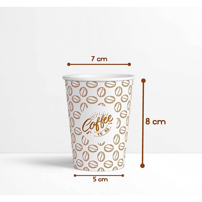 Caramont - 7 Oz 100 Disposable Heat Resistant Paper Cups