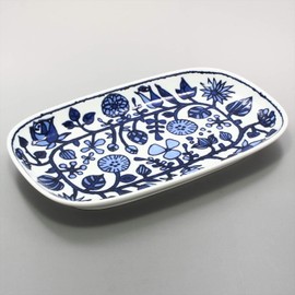 Hama Pottery Flower Parade Long Plate (White) 15-11