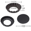 Emwel Tart Tins 6 Packs Tart Pans 4 inch Removable