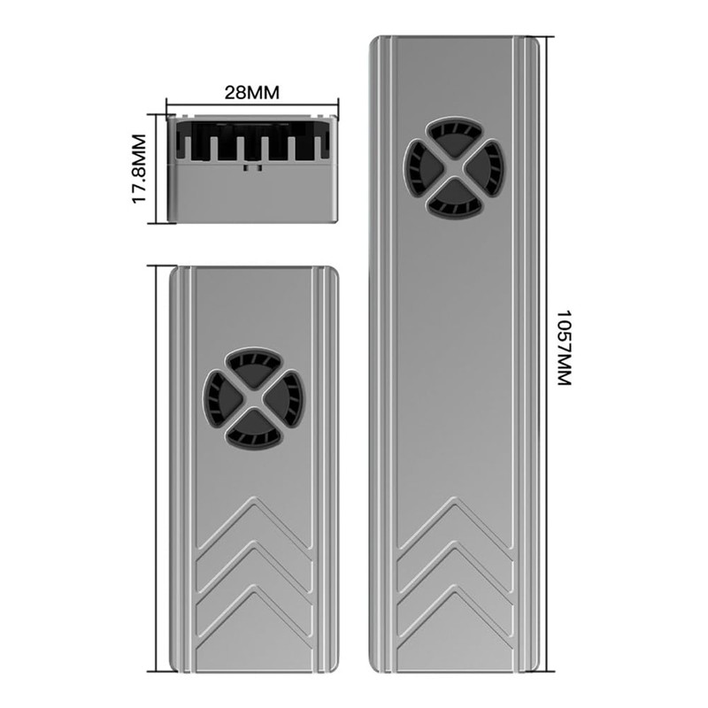 Snblzhef M.2 Solid State Drive Enclosure Dual Protocol External Reading