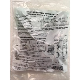 DIAL Adjustable Pulley for 1/2 HP Motor 3-1/2" Dia. 1/2" Bore, PN: 6144