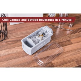 HICE Drink Chiller Rapid Beverage Cooler - Hyper Spin Instant Can & Bottle Cooler, No Batteries, Iced Frost Cooling for Soda, Beer & Water, Mini Universal Drink Cooler, Fast & Coldest Freeze (Blue)
