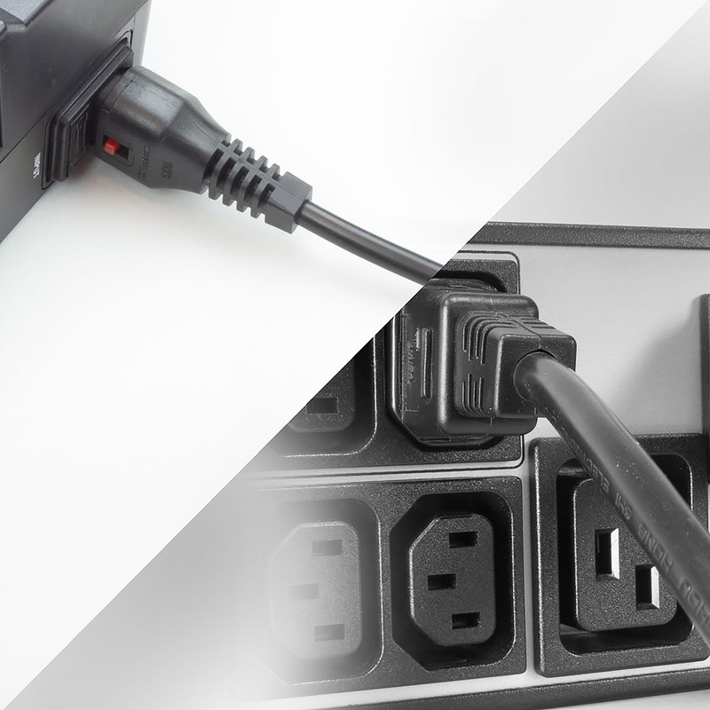 IEC Lock Power Cable/Power Cord C13LOCK-C14 BK 3.00 m