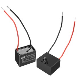 YAODHAOD CBB61 Capacitor 2 Pieces 2µF - 15µF 450V AC 50/60 Hz No Polarity Air Conditioning Fan Motor Running Capacitor Corner Fan Capacitor (2.5 μF)