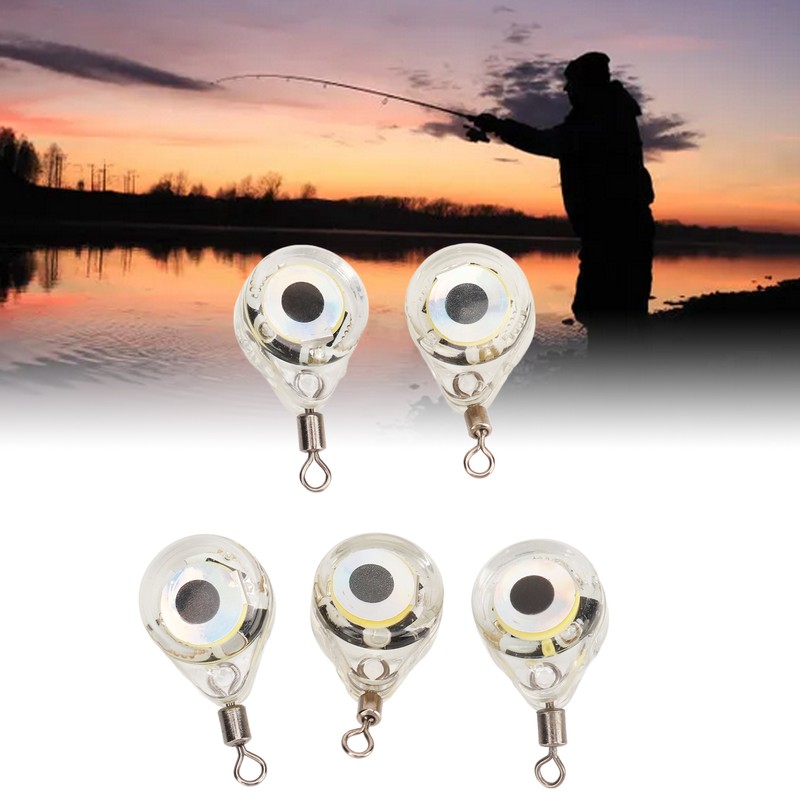5PCS Lure Light Deep Drop Fishing Lights Strobe Eye Shape
