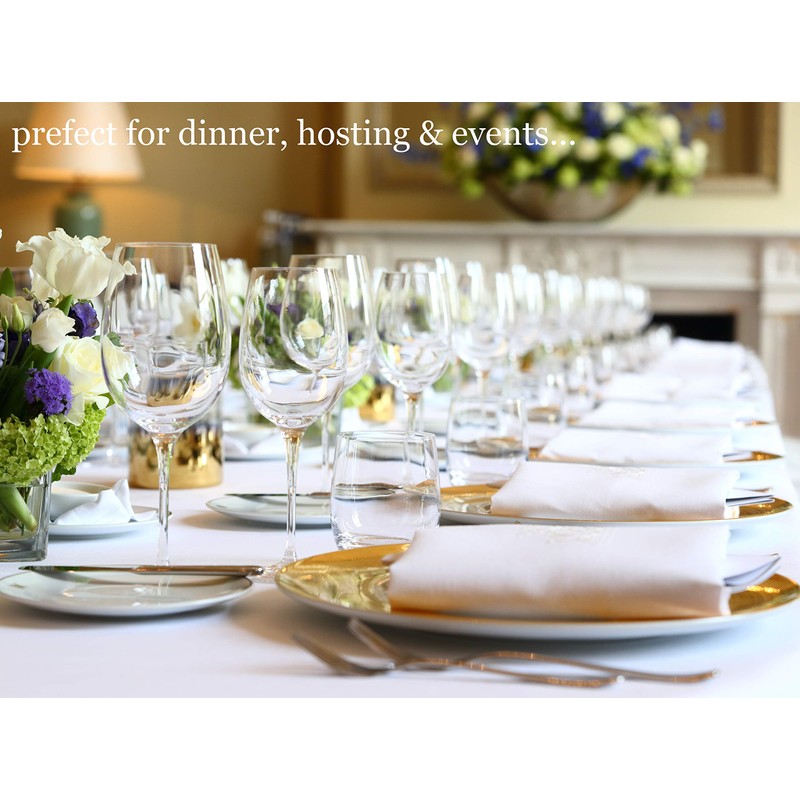 Pomp Silver 90" x 132" Premium Polyester Tablecloth | Wrinkle