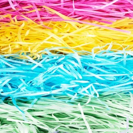 400g Multicolor Shredded Tissue Paper for Gift Boxes & Hamper Filing, Shredded Paper for Gift Box Filler Packaging & Basket Stuffing