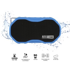 Altec Lansing Baby Boom XL - Waterproof Bluetooth Speaker, Wireless & Portable Speaker for Travel & Outdoor Use, Deep Bass & Loud Sound, 1 Pack, Blue