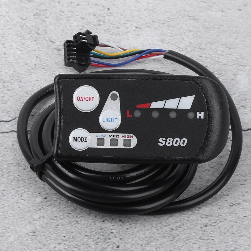 EBicycle Lithium Battery LED Meter S800 Display Horizontal Black &amp;