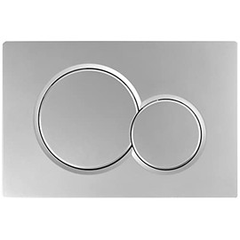 Dual-Flush Actuator Plate for Concealed Cisterns Matte Chrome Compatible with Geberit 115.770.46.5