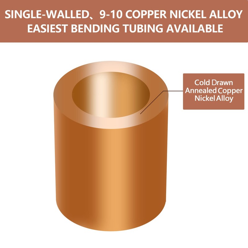 BSTIQUEUS 25 ft 1/4 True Copper-Nickel Alloy Brake Line Kit