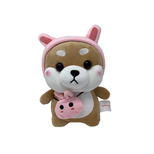 Genchi Shiba Inu Stuffed Animal Plush Toy Pet Pillow Stuffy for Baby Kids Children Boys and Girls, Anime Figurine (Large, Shiba Bunny)
