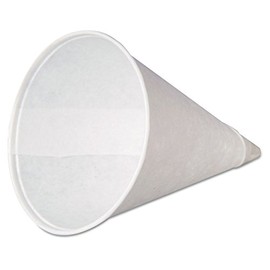 Genpak's W4F | 4 oz Rolled Rim Paper Cone Cup | Fits Dispenser C4160WH | 2 1/2" x 3 5/8" Case Count 5000