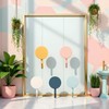 5Pcs Decorative Self-Adhesive Wall Hooks, Colourful for Bathroom Office Closet