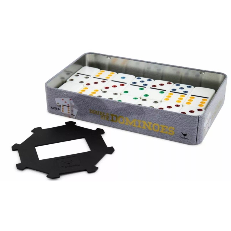 Cardinal Double Six Color Dot Dominoes 28 color dot dominoes