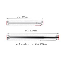 Shower Curtain Tension Rod, 24-40 Inch Spring Tension Curtain Rod Stainless Steel Tension Rod Never Rust Non-Slip No Drilling Cupboard Hanger Rod for Bathroom Kitchen Wardrobe