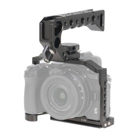 Hersmay Z 50 Camera Cage with Top Handle, Aluminium Full Camera Cage for Nikon Z50 Camera Accessories with Quick Release for Arca Tripod, Cold Shoe, NATO Rail and 1/4" and 3/8" Holes