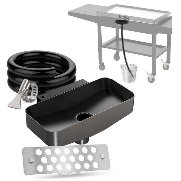 Upgrade Rear Blackstone Grease Catcher, Grease Trap with Separate Magnetic
