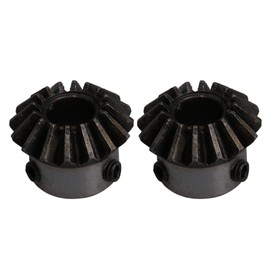 Bstinay 2pcs Tapered Umbrella Gear Metal Bevel Gear 10cm Hole Diameter 16 Teeth Bevel Gear 1.5 Module