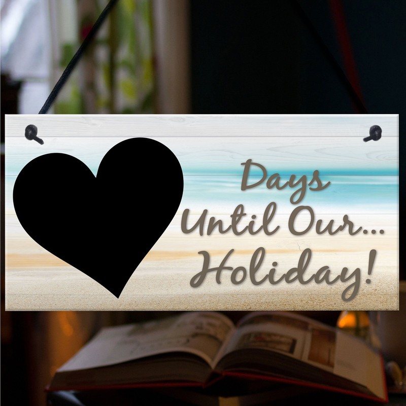 RED OCEAN Chalk Board Holiday Countdown Sign - Days Until