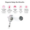 INSIGNE MAGNET Magnetic Floral Heart Badge Reel Cardiology Retractable ID