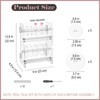 Double-Layer Acrylic Sticker Roll Dispenser, Adjustable Label Organizer for 12