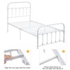 VECELO Twin Size Victorian Style Metal Bed Frame with Headboard