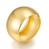 SHANTYSON 14K Gold Plated Smooth Round Bangle for Women -