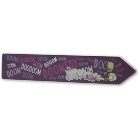 Invader Zim DOOM! Arrow Wood Wall Decor - Funny Gir and Zim Cartoon Wall Art