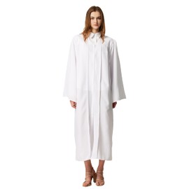 MyGradDay Unisex Adults Matte Choir Robes for Church, White, 57''(6'0''-6'2'')